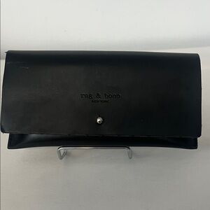 Rag & Bone New York eyeglass case black leather